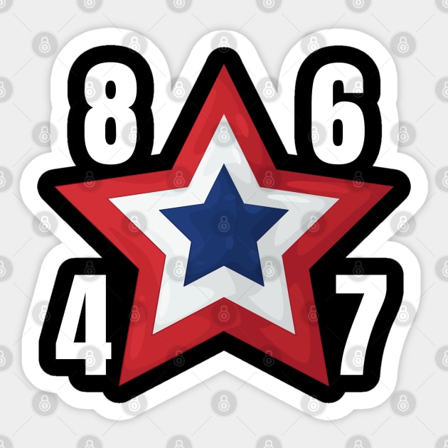 8647 Sticker by Creatifly Graphic Tees